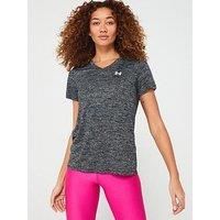 Under Armour Women/'s Tech SSV – Twist, Comfortable Women/'s T-Shirt, Sports T-Shirt for All Activities, Short Sleeve T-Shirt for Women Black