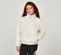 Nike Girls Faux Fur AOP Jacket - White - Size M