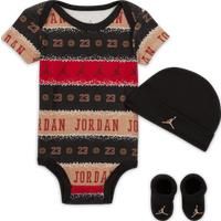 Nike Jordan MJ Holiday 3-Piece Boxed Set Baby Bodysuit Set - Red - Cotton/Polyester