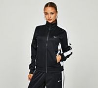 Nike Womens Swoosh Poly Knit Track Top - Black - Size XS