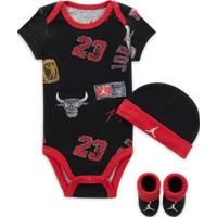 Nike Jordan MJ Essentials Baby Printed 3-Piece Set - Black - Cotton