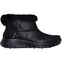 On-the-go Joy Cozy Dream Slip-ins Perform Tex Chugga Boot With Faux Fur Black Textile