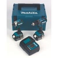 Makita DLX2283STJ 18V 2 x 5.0Ah Li-Ion LXT Brushless Cordless Twin Kit (436TM)