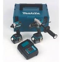 Makita DLX2412STJ 18V 2 x 5.0Ah Li-Ion LXT Brushless Cordless Twin Kit (433TM)