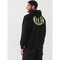 Vans Men'S Spray On Loose Back Graphic Hoodie - Black