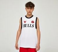 NBA Junior Chicago Bulls Basketball Vest - White - Size L/B