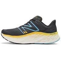 New Balance Men/'s Fresh Foam X More V4 Running Shoe, Black/Coastal Blue/Ginger Lemon, 7.5