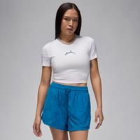 Nike Jordan Women's Slim Cropped T-Shirt - White - Polyester/Modal/Elastane