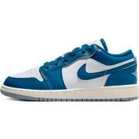 Nike Jordan white & blue air jordan 1 low se Boys Youth trainers