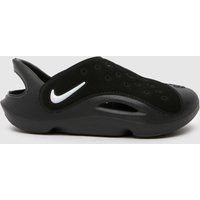 Nike black & white aqua swoosh Junior sandals