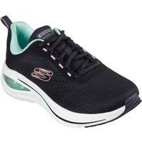 Skechers Women/'s Skech META AIRED Out, Black Mesh/Aqua & Lavender Trim, 5 UK