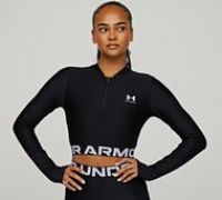 Under Armour Womens Training Heat Gear Rib 1/4 Zip - Black