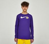 Nike Basketball Junior Lakers Essential Long Sleeve T-Shirt - Purple - Size M/B