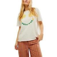 Free People Sunshine Smiles Tee - White