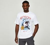 RMDY Shark Graphic T-Shirt - White - Size XS