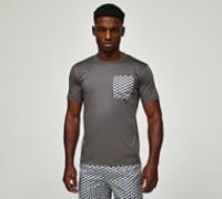 Belier Illusion Print Pocket T-Shirt - Grey - Size XL