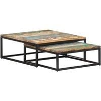 Nesting Coffee Tables 2 pcs Solid Reclaimed Wood