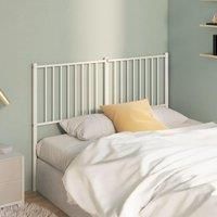 Metal Headboard White 140 cm