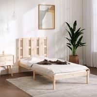 Bed Frame Solid Wood 75x190 cm Small Single