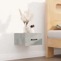 Wall-mounted Bedside Cabinet Concrete Grey 35x35x20 cm