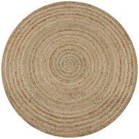 Area Rug Braided Jute 90 cm Round