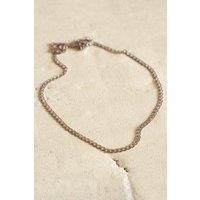 Silver Flat Curb Chain Necklace