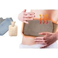 Wearable Comfort Furry Hot Water Bottle Set! - Beige