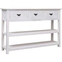 Sideboard Antique White 115x30x76 cm Wood