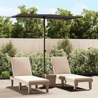 Outdoor Parasol with Aluminium Pole 180x110 cm Anthracite