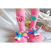 Cute Losto 3D Strawberry Socks For Kids In 4 Colours - Black