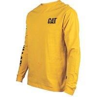 Caterpillar Trademark Mens Casual Fashion Classic Long Sleeve T-Shirt Yellow