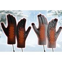 Usb Heated Electrical Gloves - Black