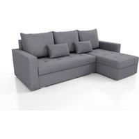 Corner Sofa Bed With Dual Storage Compartments And 5 Plush Pillows