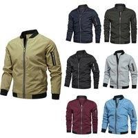 Men'S Lightweight Slim Bomber Jacket - 6 Sizes & 7 Colours