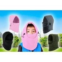 6-In-1 Winter Thermal Hat For Kids In 4 Colours - Green