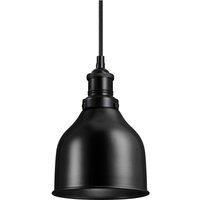 Brooklyn Cone Pendant, 7 Inch, Black, Black Holder