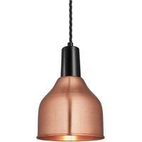 Sleek Cone Pendant, 7 Inch, Copper, Black Holder