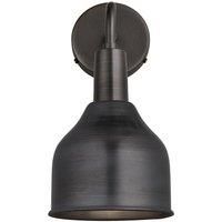 Sleek Cone Wall Light, 7 Inch, Pewter, Pewter Holder