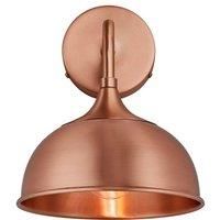 Chelsea Dome Wall Light, 8 Inch, Copper, Copper Holder