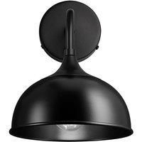 Chelsea Dome Wall Light, 8 Inch, Black, Black Holder