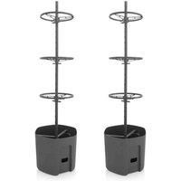 Self-watering Tomato Pot - extendable trellis - W29 D29 H109, 14L - Twin Pack