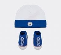 Converse Crib Hat and Bootie Set - Blue - Size 0-6M