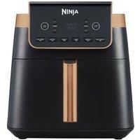 Ninja Air Fryer MAX PRO, 6.2L, Uses No Oil, Large Square Single Drawer, Roast, Bake, Air Fry, Family Size, Non-Stick, Dishwasher Safe Basket & Crisper Plate, Silicone Tongs, Black & Copper, AF180UKCP