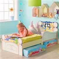 Bluey Kids Toddler Bed With Storage Drawers