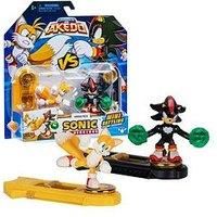 Akedo Sonic the Hedgehog Versus Pack with Tails and Shadow, Mini Collectable Battling Action Warriors, 2.25 Inches tall, Contains 2 Battle Controllers