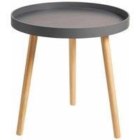 Marlow Round Tray Side Coffee Table - Black, Grey Or White