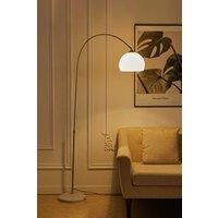 Modern Arched Floor Lamp with Marble Base