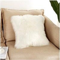 Fluffy Faux Wool White Cushion Cover