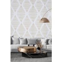 10M x 44Cm Geometric Diamond Wallpaper Roll