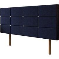 Plush Velvet Diamond Buttons Headboard - 6 Sizes, 8 Colours